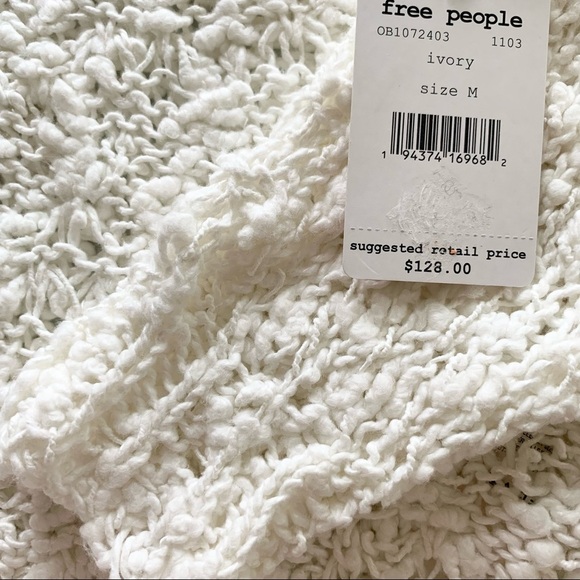 🌸New🌸 Free People Textured Long Sleeve Sweater M - Picture 5 of 11